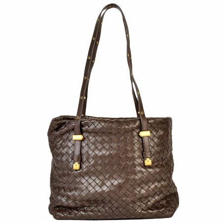 ボッテガヴェネタ BOTTEGA VENETA イントレチャート トートバッグ ブラウン レザー 162937【中古】 | ゴールドプラザ  オンラインストア