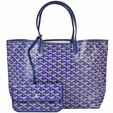 ゴヤール GOYARD サンルイ PM ネイビー キャンバス レザー トートバッグ ポーチ付 リバーシブル【中古】 | ゴールドプラザ オンラインストア