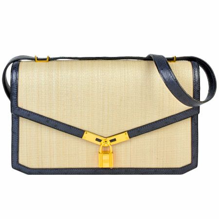 エルメス HERMES ショルダーバッグ カデナロック ホースヘアー