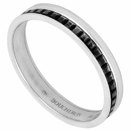 最終値下】BOUCHERON キャトル ブラック リング ハーフ 750WG