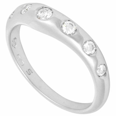 ブルガリ BVLGARI コロナ 7P ダイヤモンド リング Pt950 #6.5【中古 ...