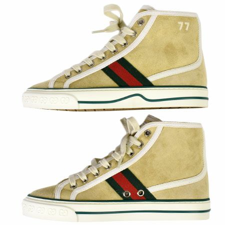 グッチ GUCCI グッチ テニス 1977 ハイトップ スニーカー 35.5(22.5cm