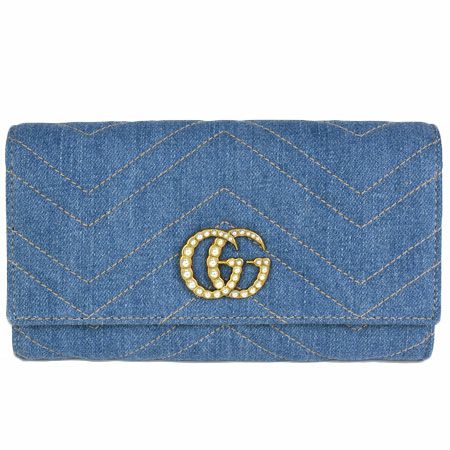 グッチ GUCCI GGマーモント コンチネンタルウォレット 小銭入れ付 二