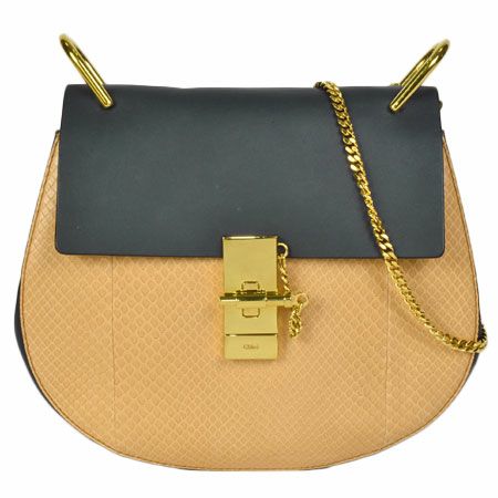 クロエ Chloe ドリュー DREW チェーンショルダーバッグ バイカラー ネイビー ベージュ パイソン レザー【中古】 | ゴールドプラザ  オンラインストア