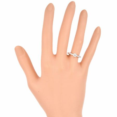 ブルガリ BVLGARI ダイヤモンド 0.30ct(F/VVS1) グリフ ソリテール リング #8 Pt950 ソリティア【中古】