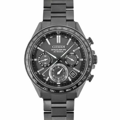 シチズン  アテッサ ブラックチタンシリーズ メンズ 腕時計