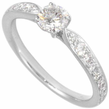 ティファニー Tiffany&Co ハーモニー ダイヤモンド 0.28ct ソリティア ハーフサークル リング Pt950 #7.5  ソリテール【中古】 | ゴールドプラザ オンラインストア