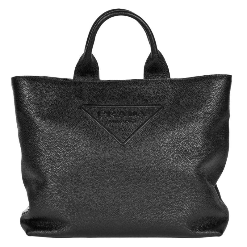 プラダ PRADA ロゴ トートバッグ ショルダーバッグ ブラック