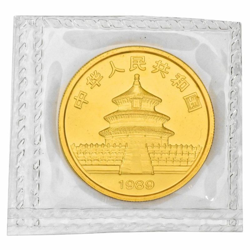 1989年 中国 パンダ 金貨 100元 コイン 貨幣 K24 純金 1オンス 31.1g