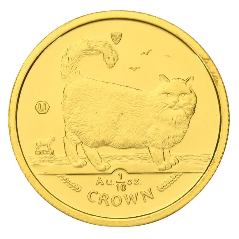 キャットコイン マン島 キャット金貨 1998年 1/10 オンス クラウン金貨