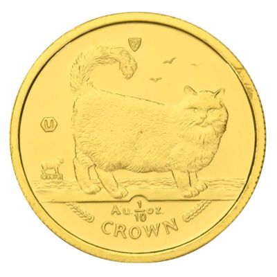 キャットコイン マン島 キャット金貨 1998年 1/10 オンス クラウン金貨 ...