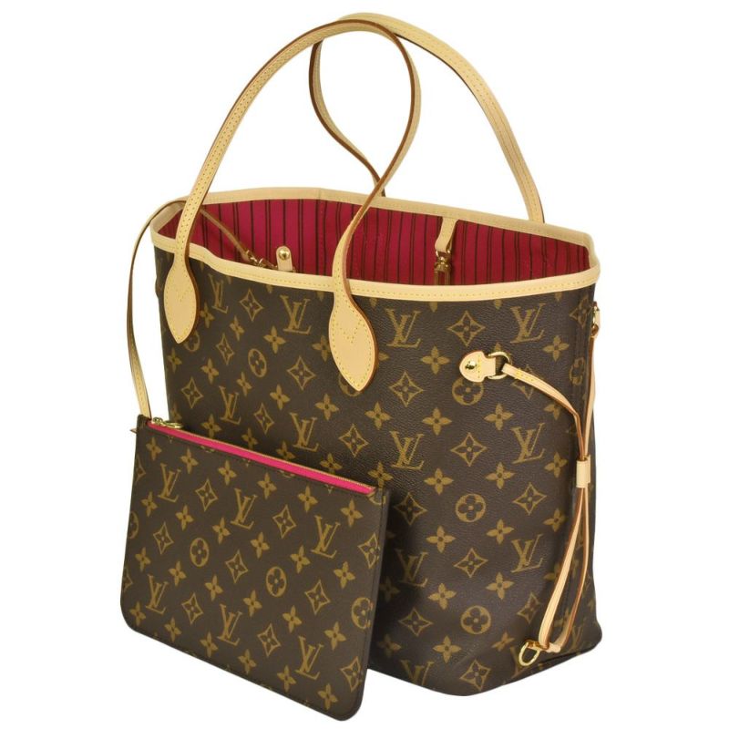 ルイヴィトン LOUIS VUITTON ネヴァーフル MM ポーチ付き トートバッグ