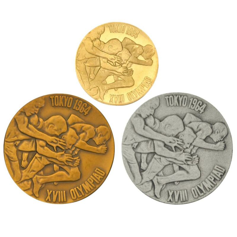 オリンピック東京大会記念メダル 1964年(昭和39年) 金(K18) 7.2g 銀 ...