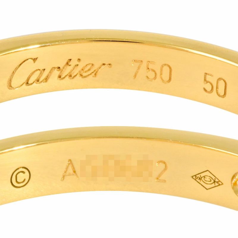 カルティエ Cartier ダイヤモンド ハーフエタニティ リング K18YG #50【中古】 ゴールドプラザ オンラインストア