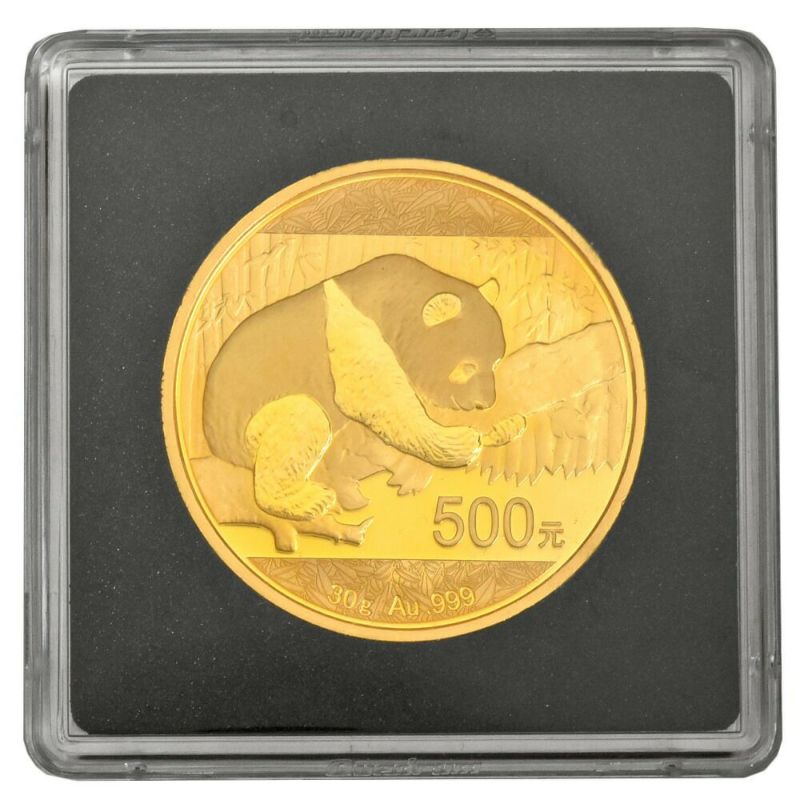 2016年 中国 パンダ 金貨 500元 コイン 貨幣 K24 純金 30g【中古