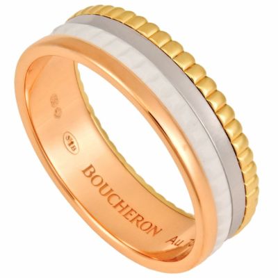 ブシュロン BOUCHERON キャトル ホワイト リング スモール K18YG/WG/PG