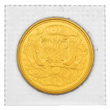 天皇陛下御在位六十年記念 10万円金貨 昭和61年 K24 純金 20g【中古