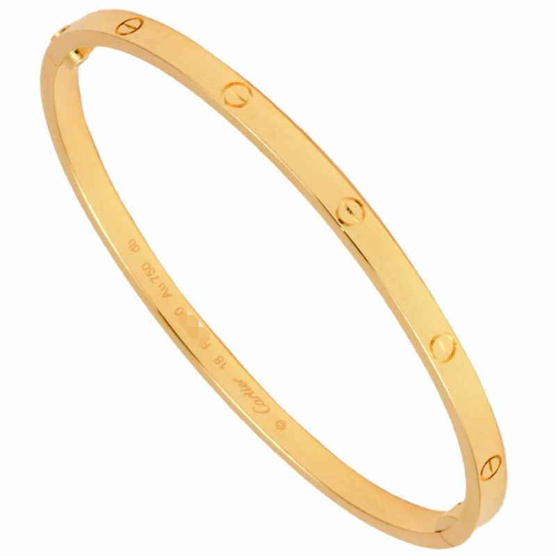 カルティエ Cartier LOVE ブレスレット SM #18 K18YG レディース【中古