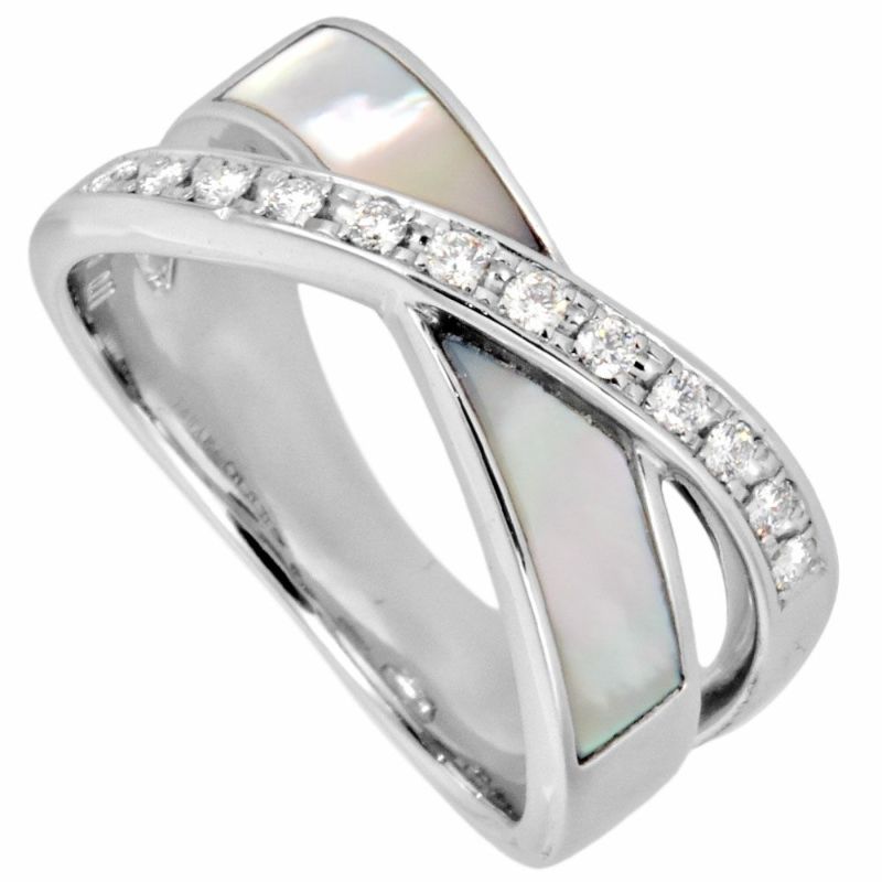 新品仕上げ宝石部分タサキ TASAKI リング 指輪 ダイヤモンド 0.11ct 約10.5号 K18WG MOP レディース【中古】 | ゴールドプラザ  オンラインストア