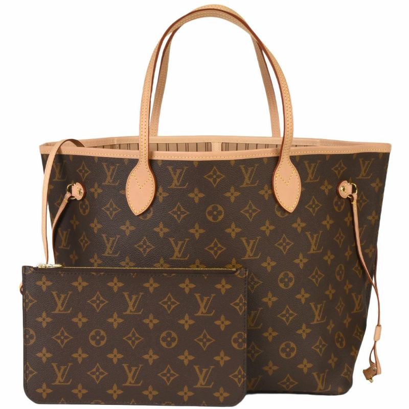 ルイヴィトン LOUIS VUITTON ネヴァーフル MM ポーチ付き トートバッグ モノグラム キャンバス ベージュ M40995 RFID  レディース【中古】 | ゴールドプラザ オンラインストア