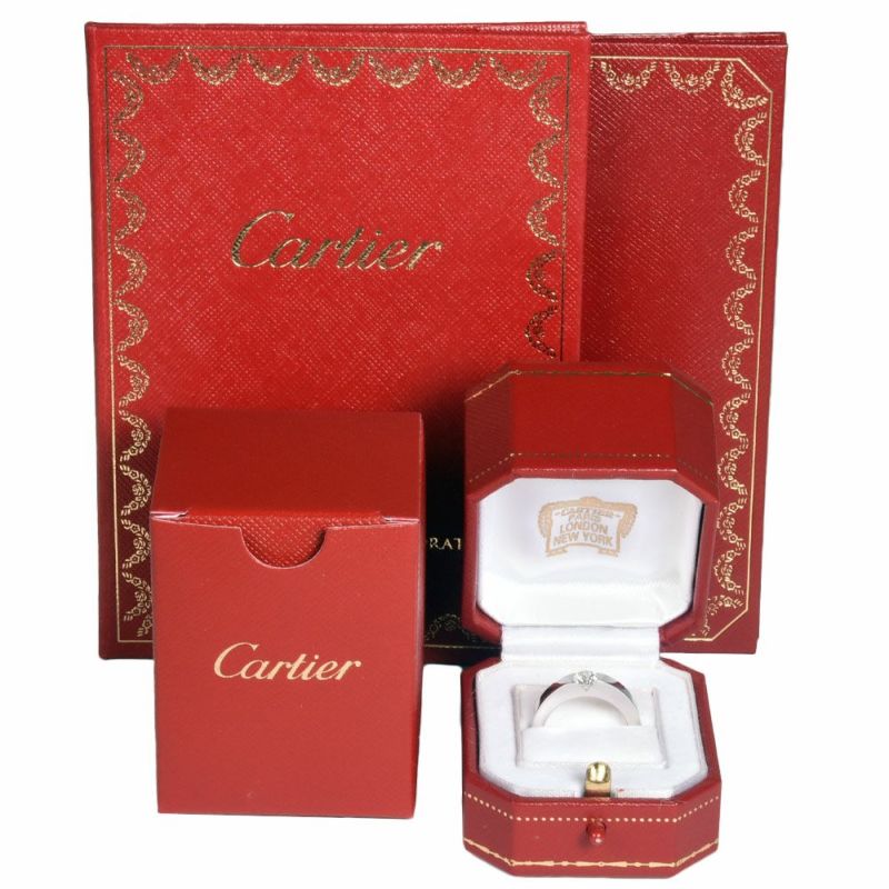 カルティエ Cartier デートウィズ リング 指輪 ダイヤモンド 0.38ct #48 K18WG レディース【中古】 | ゴールドプラザ  オンラインストア