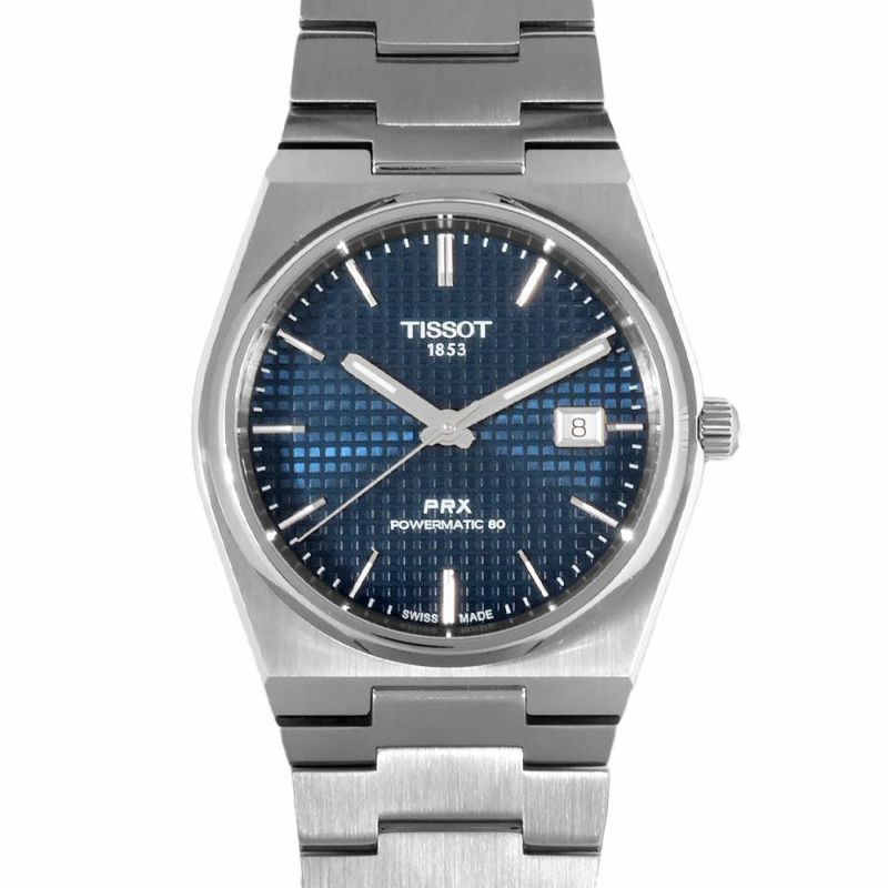 ティソ TISSOT T137407A ピーアールエックス PRX パワーマティック80 40mm 腕時計 自動巻 ブルー文字盤 SS  ステンレススチール メンズ【中古】 | ゴールドプラザ オンラインストア