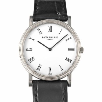 パテックフィリップ PATEK PHILIPPE 3520DG-001 カラトラバ 腕時計 ホワイト文字盤 メンズ【中古】