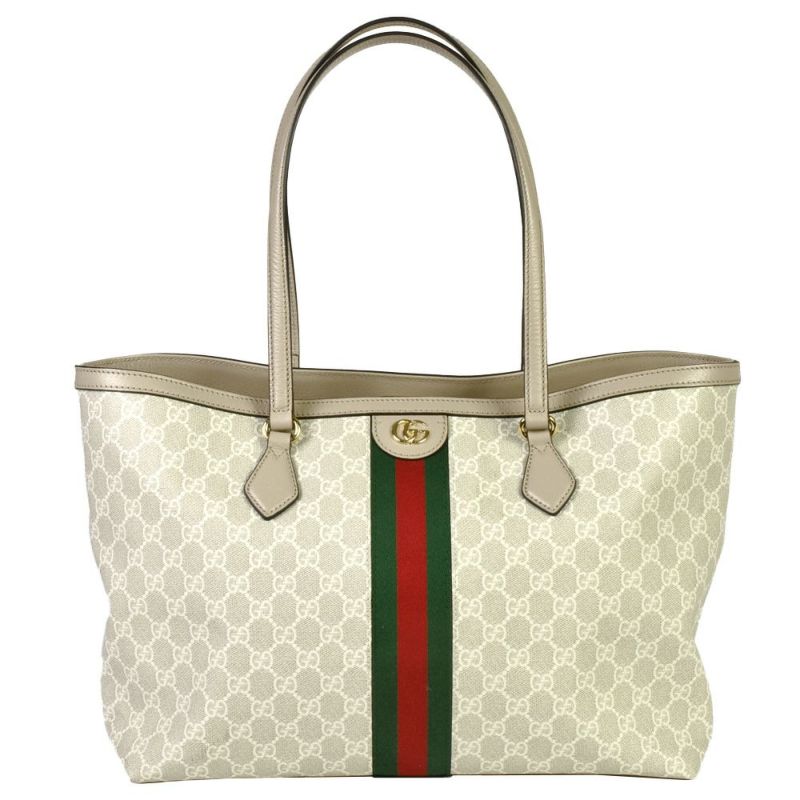 グッチ GUCCI オフィディア ミディアム GG トートバッグ GGスプリームキャンバス 631685 UULAG 9682 ホワイト ベージュ  ウェブ ストライプ【中古】 | ゴールドプラザ オンラインストア