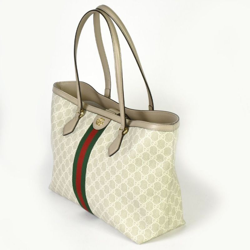 グッチ GUCCI オフィディア ミディアム GG トートバッグ GGスプリームキャンバス 631685 UULAG 9682 ホワイト ベージュ  ウェブ ストライプ【中古】 | ゴールドプラザ オンラインストア