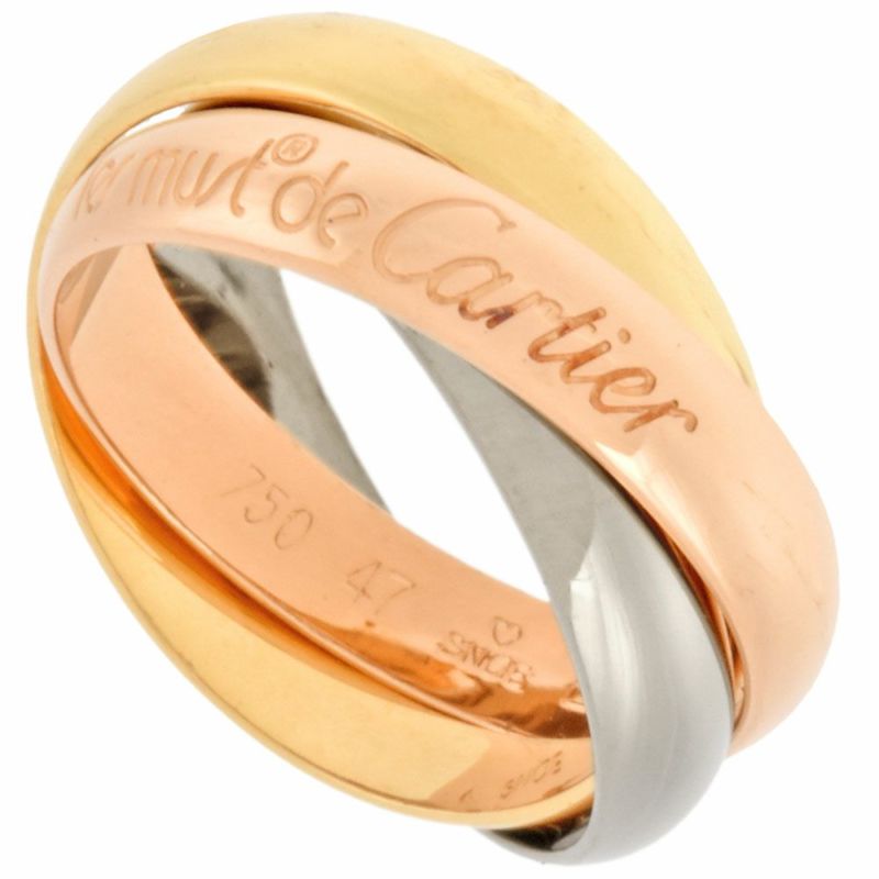 カルティエ Cartier トリニティ MM リング 指輪 #47 K18YG K18PG K18WG レディース【中古】 | ゴールドプラザ  オンラインストア