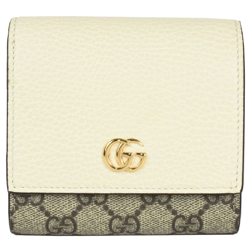 グッチ GUCCI GGマーモント ミディアムウォレット 二つ折り財布 GG ...