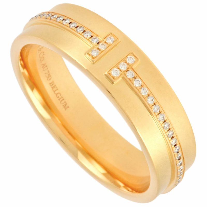 ティファニー Tiffany&Co. T TWO ナロー リング 指輪 ダイヤモンド 約16号 K18YG レディース【中古】 | ゴールドプラザ  オンラインストア