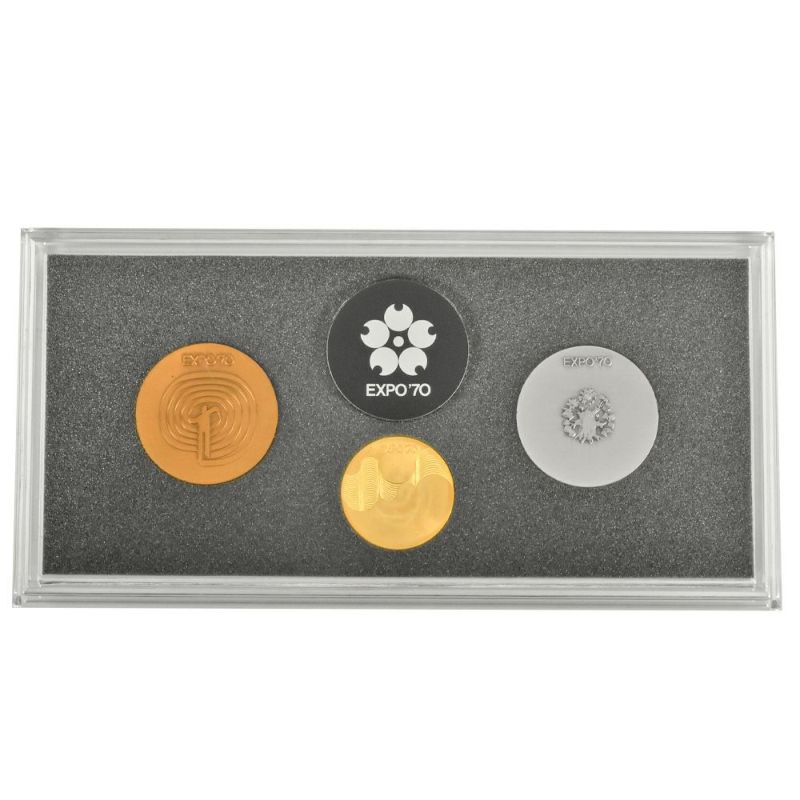 EXPO'70 日本万国博覧会記念メダル 金 銀 銅 3枚セット 大阪万博 エキスポ 1970年 K18イエローゴールド 13.4g 【中古】