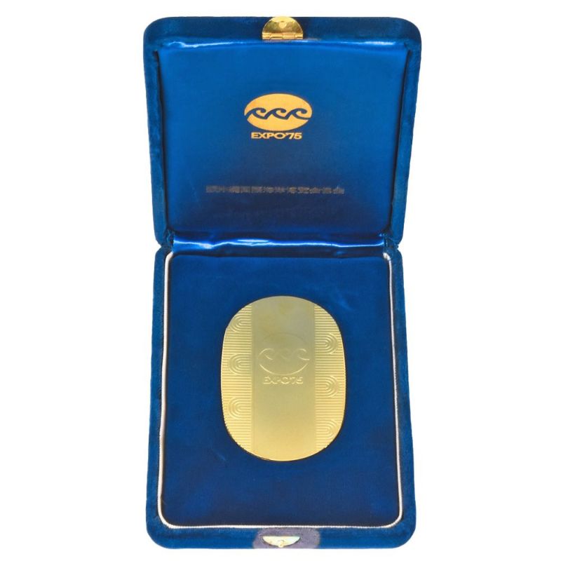 EXPO'75 沖縄国際海洋博覧会公式 小判型メダル 1975年 純金 90g メダル ゴールド K24【中古】 | ゴールドプラザ オンラインストア