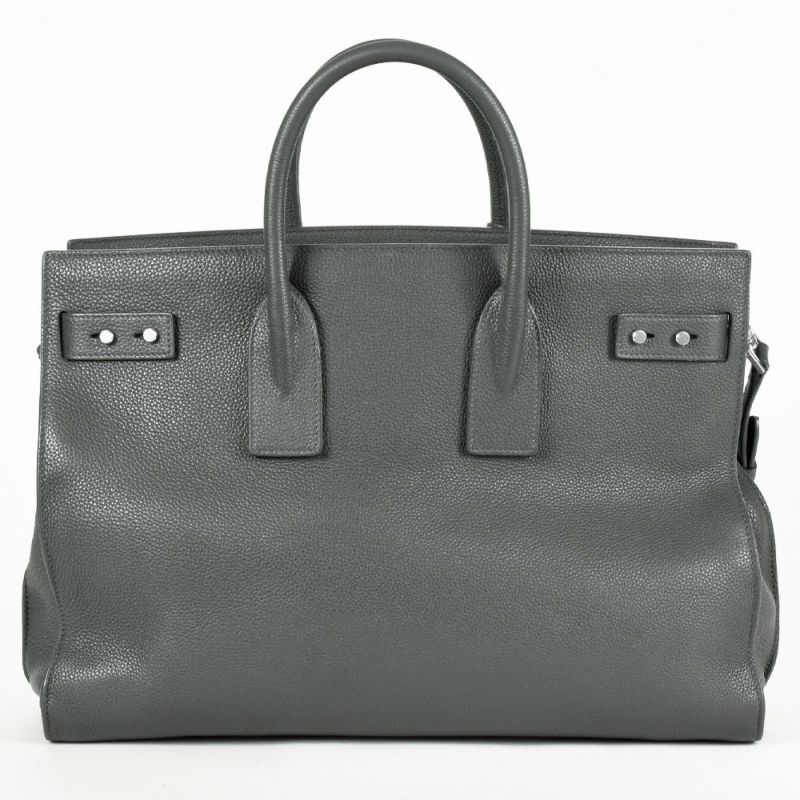 サンローラン SAINT LAURENT シン ラージ サック・ド・ジュール トートバッグ 2WAY レザー グレー【中古】 | ゴールドプラザ  オンラインストア