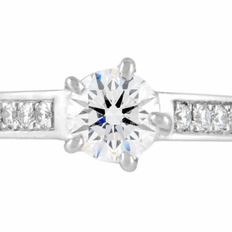 ショーメ CHAUMET フリソン ソリテール リング 指輪 ダイヤモンド 0.33ct 約8号 Pt950 G/VVS1/3EX レディース【中古】  | ゴールドプラザ オンラインストア