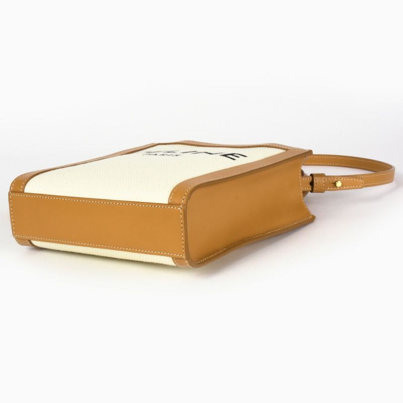 CELINE ミニバーティカル カバ 2way ショルダーバッグキャンバスレザー