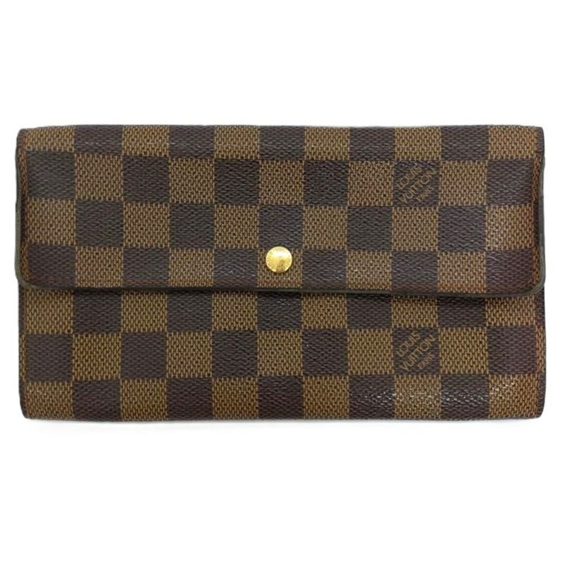 ルイヴィトン LOUIS VUITTON ポシェット ポルトモネクレディ 長財布 ダミエ エベヌ N61725 ブラウン ゴールド金具  CA0012【中古】 | ゴールドプラザ オンラインストア