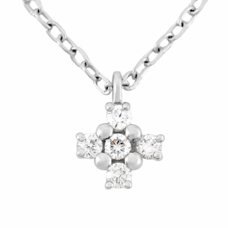 ミキモト MIKIMOTO クロス ネックレス ダイヤモンド 0.11ct K18WG 2.4g レディース【中古】 | ゴールドプラザ  オンラインストア