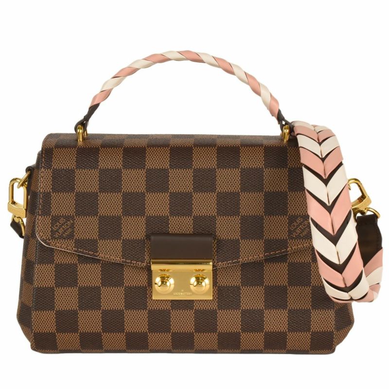 ルイヴィトン LOUIS VUITTON ブレイデッド クロワゼット ハンドバッグ 2WAY ダミエ エベヌ レザー N40451 ショルダーバッグ  レディース【中古】 | ゴールドプラザ オンラインストア