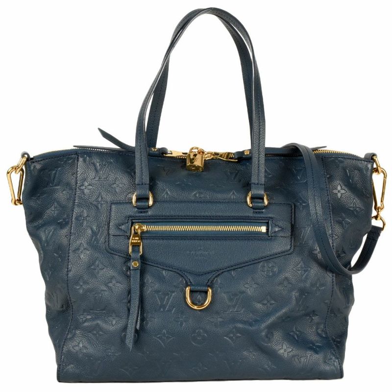 ルイヴィトン LOUIS VUITTON ルミニューズPM トートバッグ 2WAY モノグラム アンプラント M93412 オラージュ ネイビー  レディース【中古】 | ゴールドプラザ オンラインストア