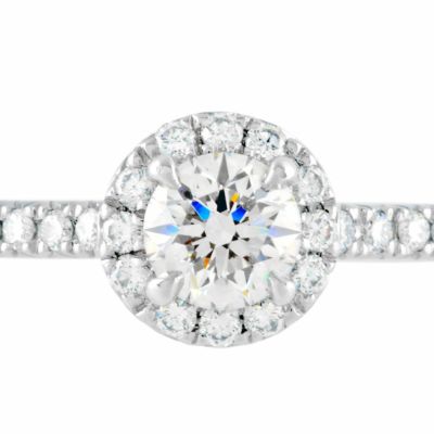 ティファニー Tiffany&Co. ソレスト ラウンドブリリアント リング 指輪 ダイヤモンド 0.24ct 約7.5号 Pt950 プラチナ H/IF/3EX レディース【中古】