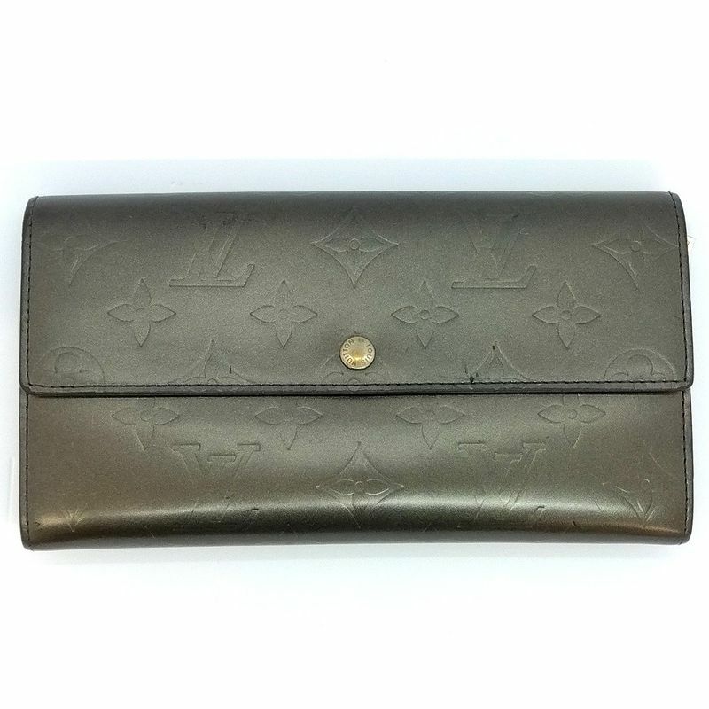 ルイヴィトン LOUIS VUITTON ポルトフォイユ サラ 長財布 モノグラム マット M65142 ノワール シルバー金具 TH0053【中古】  | ゴールドプラザ オンラインストア