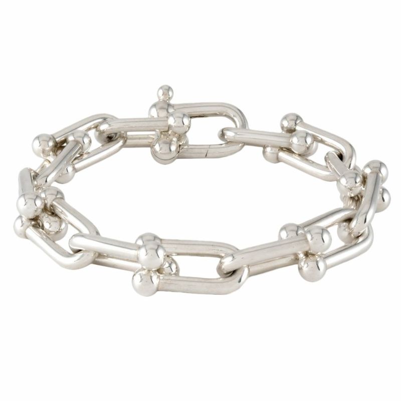 ティファニー ハードウェア ブレスレット SV925 美品 ティファニー Tiffany&Co. ハードウェア ラージリンク