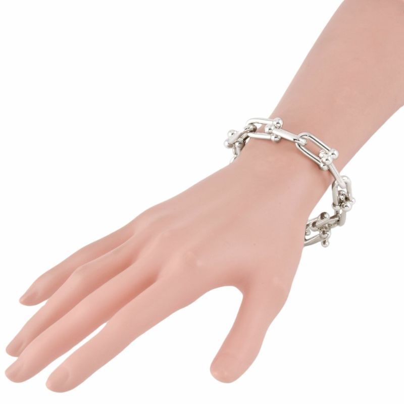 美品 Tiffany ハードウェア ブレスレット ラージリンク シルバー 925 TIFFANY&Co.】ティファニー ハードウェア ラージリンク