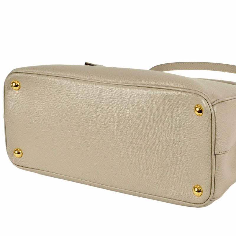 PRADA ガレリア サフィアーノ レザー ベージュ ハンドバッグ ラージ ピンクベージュ プラダ ガレリア サフィアーノレザー ミディアムバッグ
