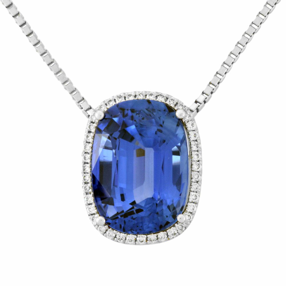 タサキ TASAKI ネックレス サファイア 6.240ct Pt900 K18WG プラチナ  