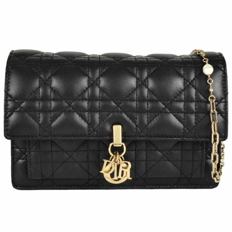 美品✨Christian Dior チェーンショルダーバッグ　ブラック ヴィンテージ Christian Dior チェーンショルダーバッグ
