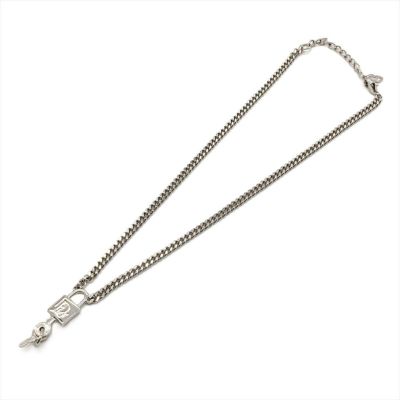 ディオール Dior 南京錠 鍵モチーフ 喜平 ネックレス シルバー【中古