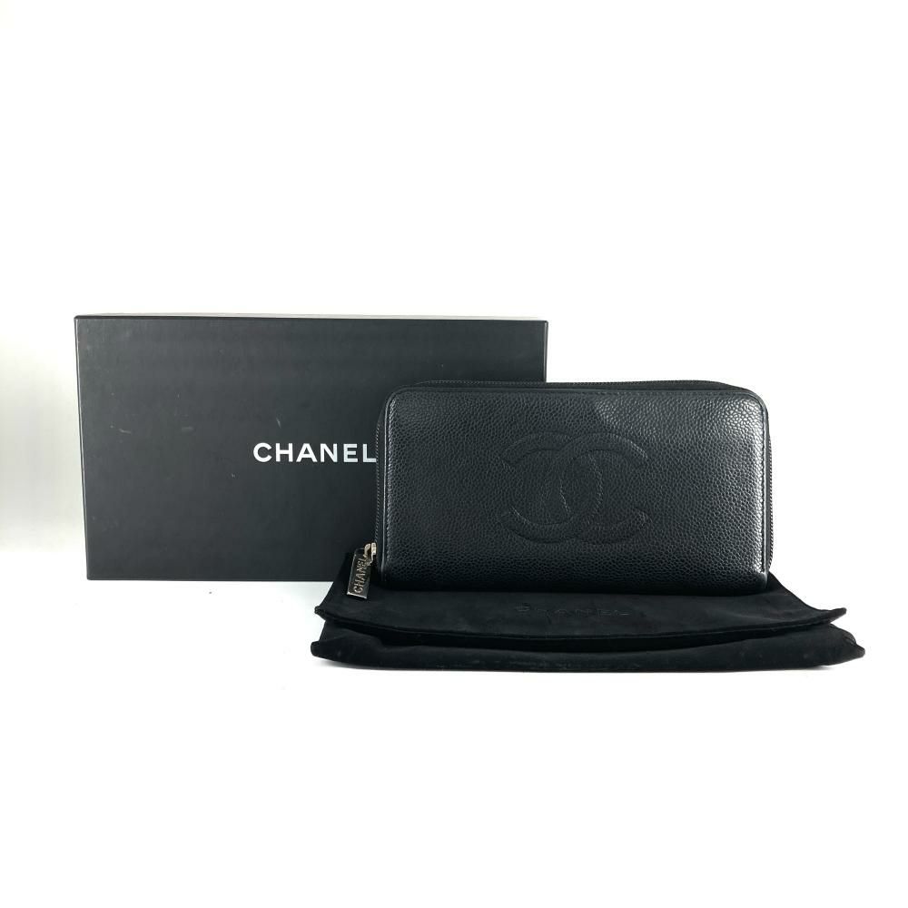 シャネル CHANEL ココマーク ラウンドファスナー レザー A50071  
